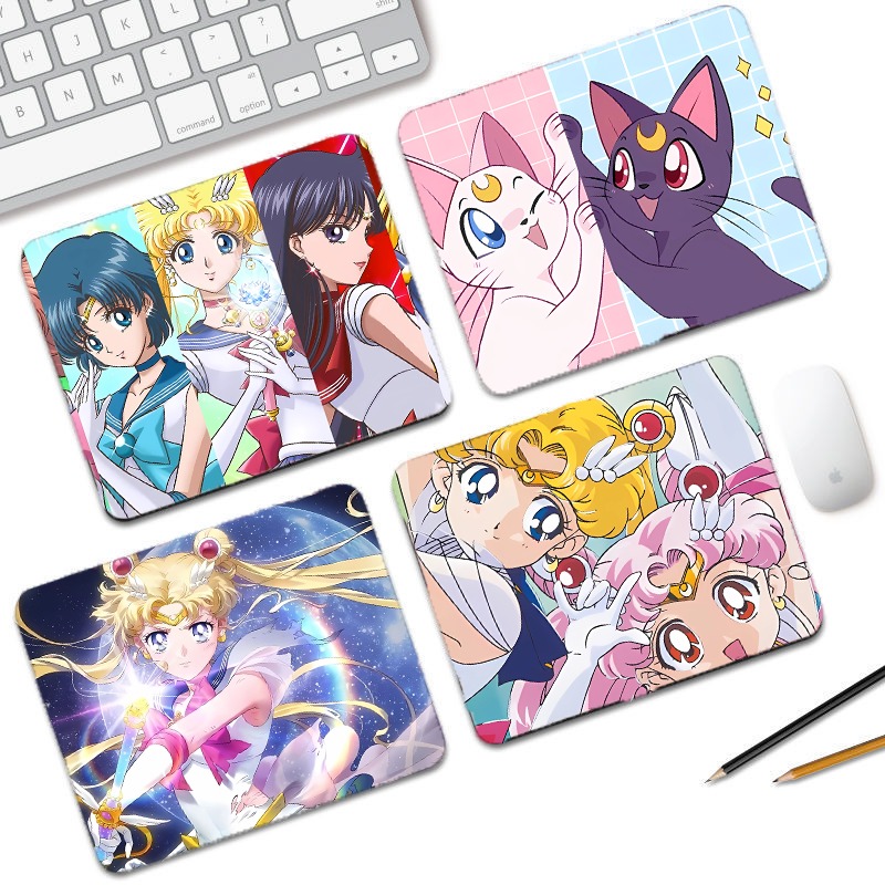 Desk Setup Rug - Sailor Moon Kawaii Mouse Pad Small