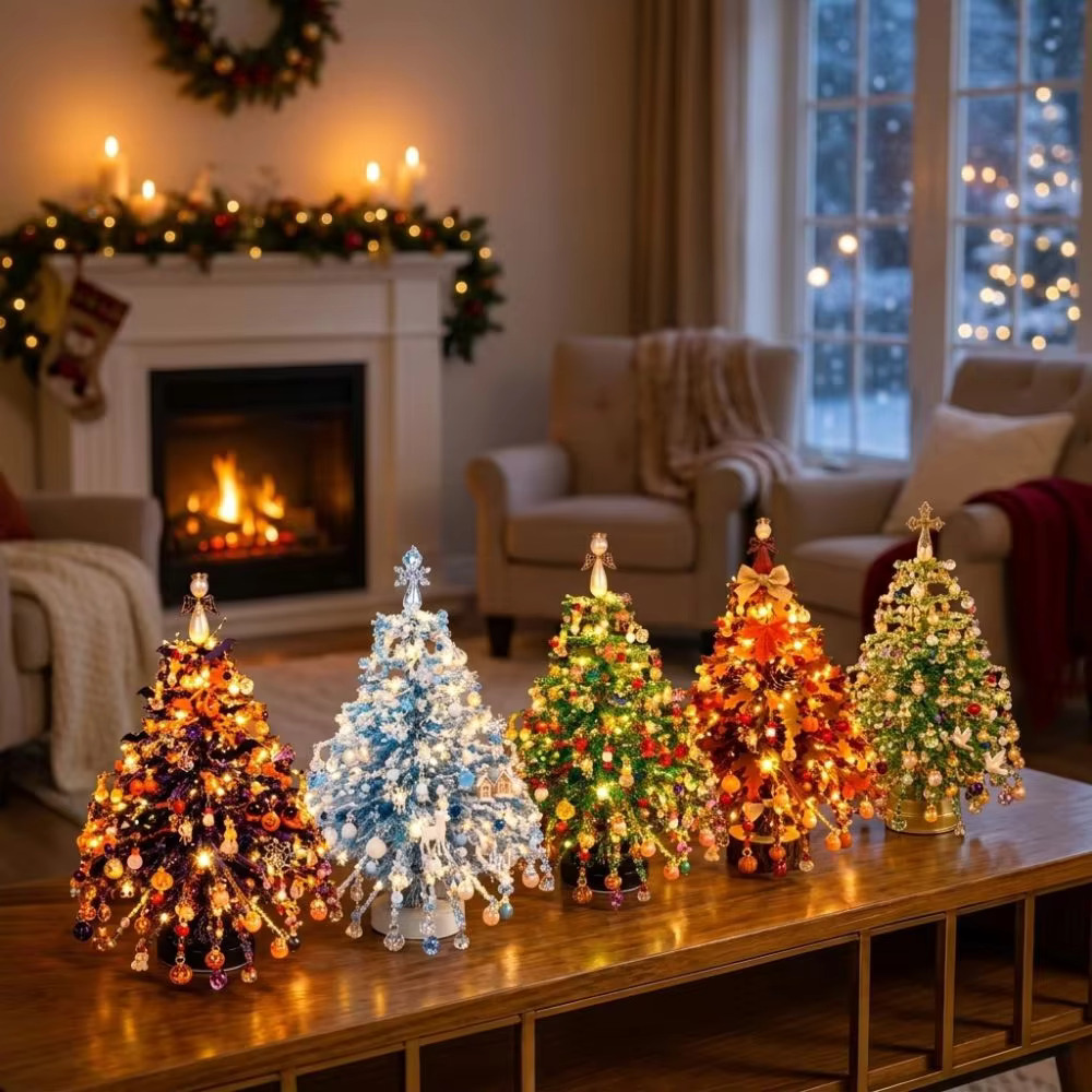 Desk Setup At Home - DIY Christmas Tree Bead Kit Beaded