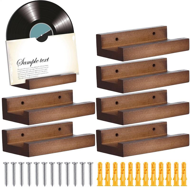 Monitor Riser Wood - 6PCS Wood Vinyl Record Shelf Wall