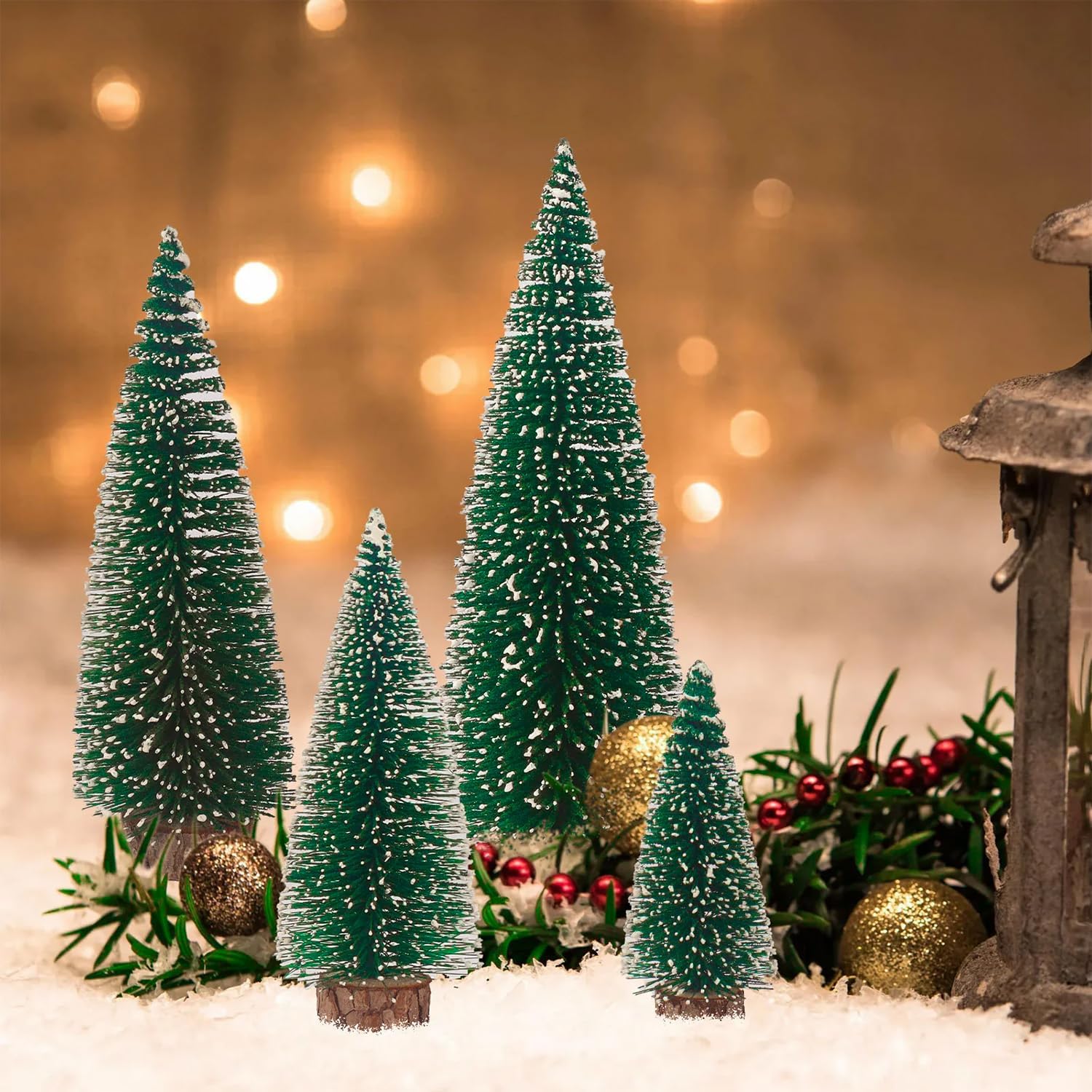 Mini Christmas Tree Bottle Bru - đánh giá và giá Desk Setup Green