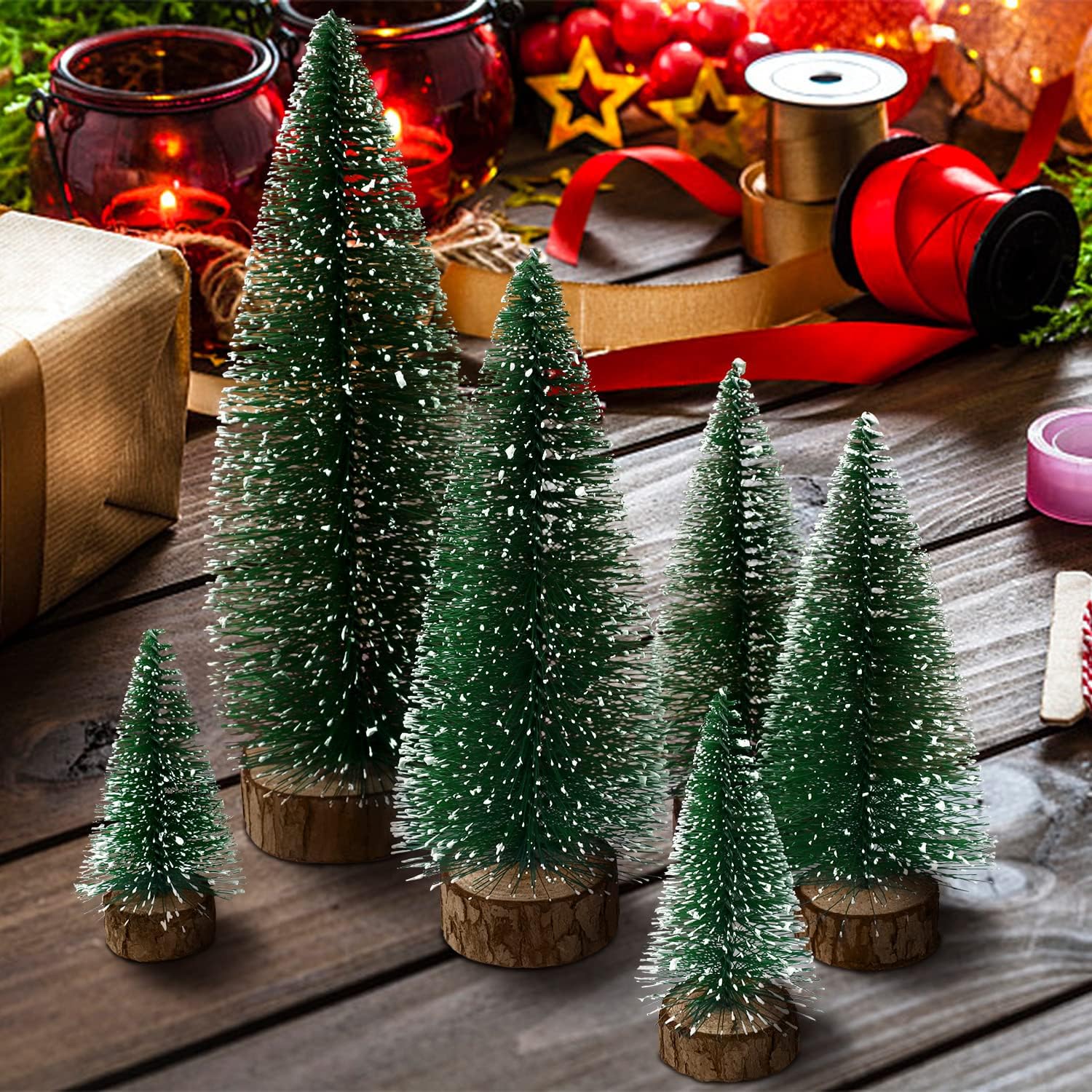 Mini Christmas Tree Bottle Bru - đánh giá và giá Desk Setup Green