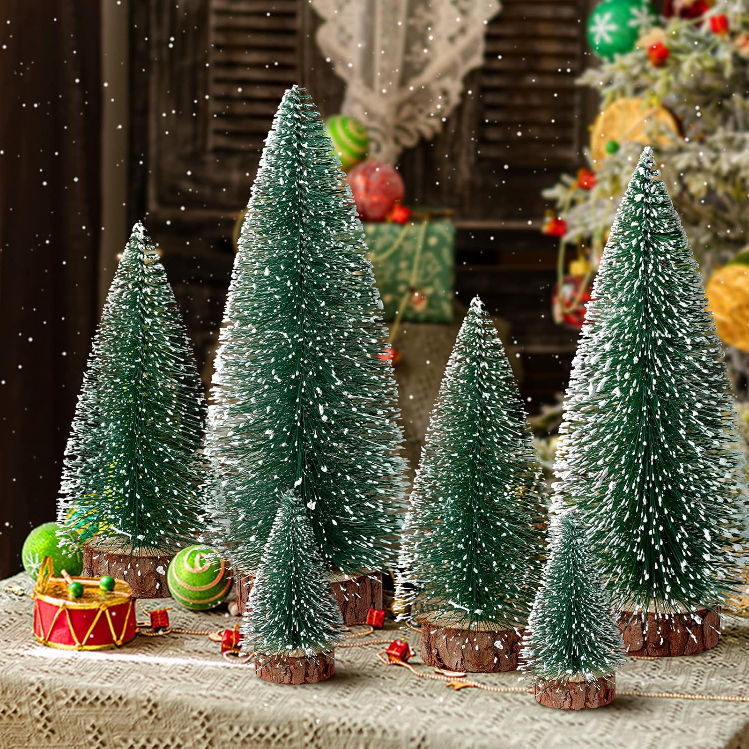 Mini Christmas Tree Bottle Bru - đánh giá và giá Desk Setup Green