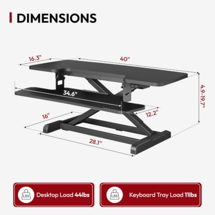 Electric Standing Desk Convert - đánh giá và giá Monitor Riser Wood