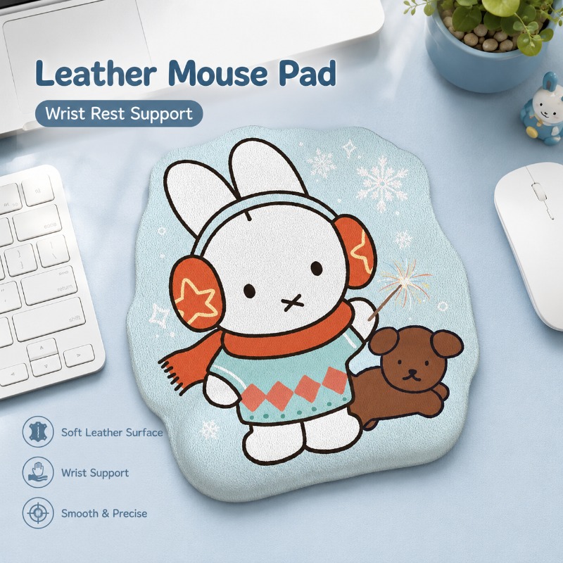 Anime Miffy Leather Mouse Pad  - đánh giá và giá Desk Setup With Tv