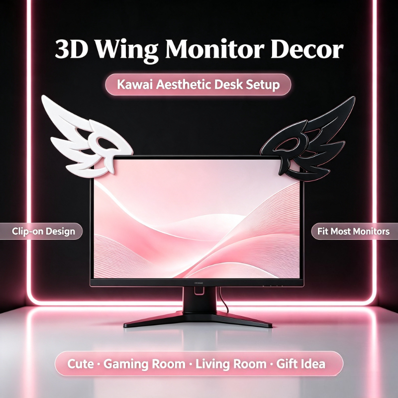 Kawaii 3D Wing Decor for Compu - đánh giá và giá Desk Setup Gifts