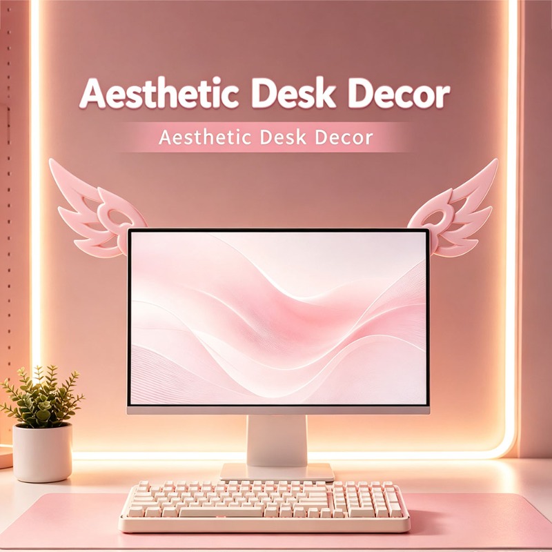 Kawaii 3D Wing Decor for Compu - đánh giá và giá Desk Setup Gifts