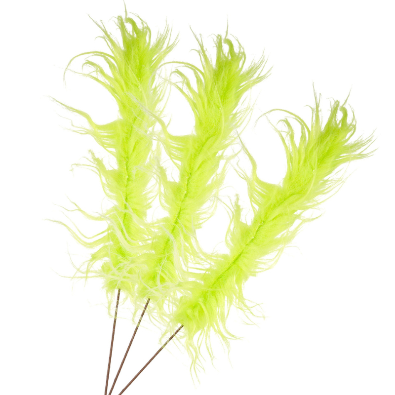 Fluffy Green Grinch Twig Picks - đánh giá và giá Desk Setup Green