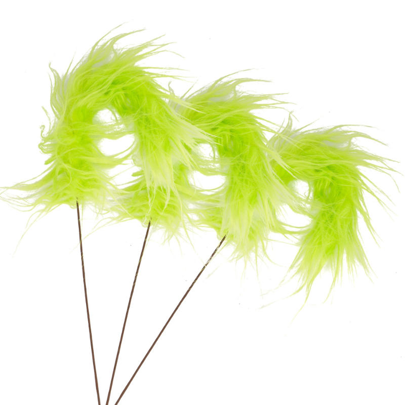 Fluffy Green Grinch Twig Picks - đánh giá và giá Desk Setup Green