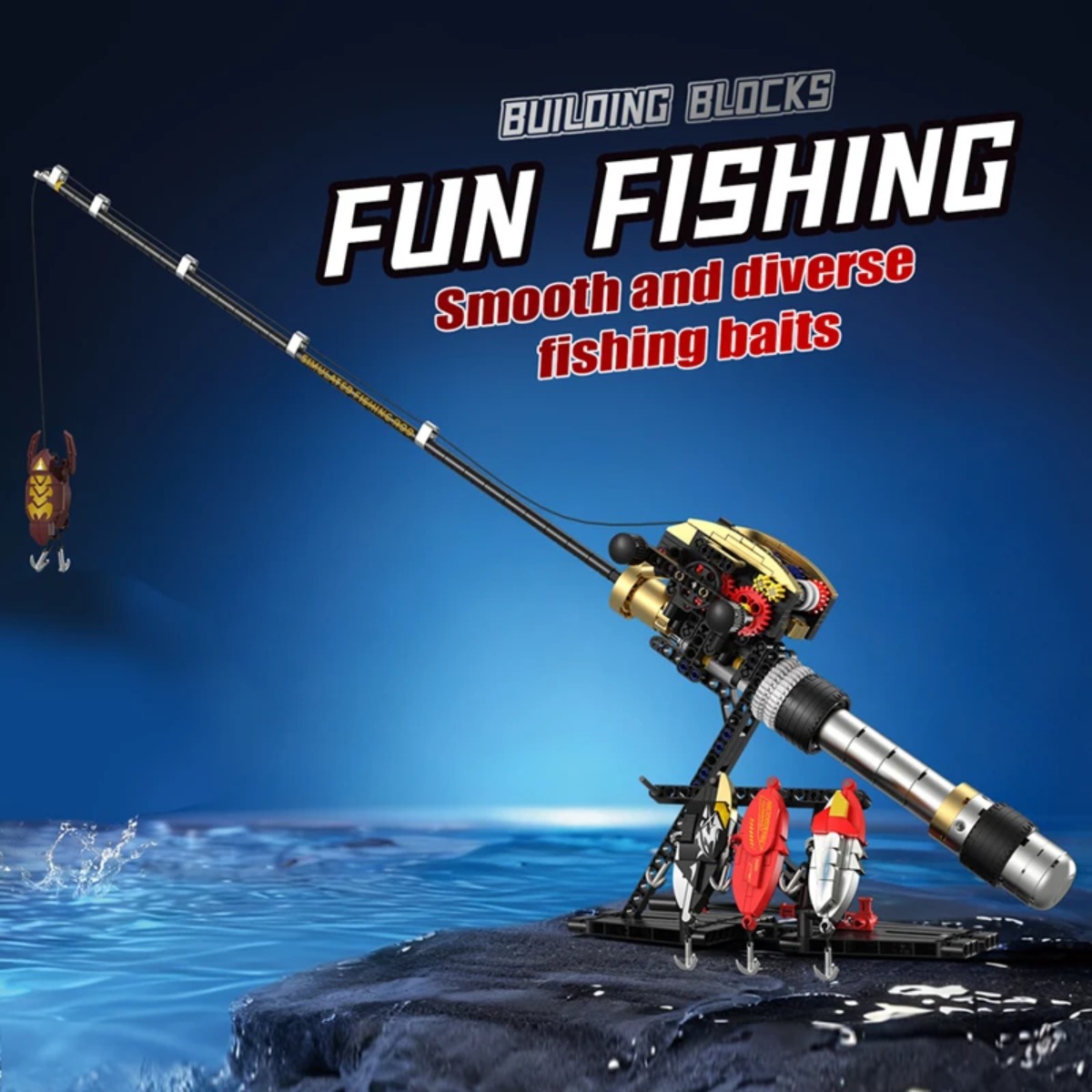 MOC Fishing Rod Model Building - đánh giá và giá Desk Setup Kit
