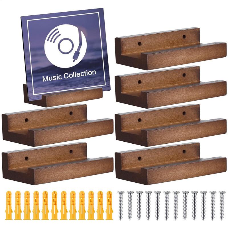 6PCS Wood Vinyl Record Shelf W - đánh giá và giá Monitor Riser Wood