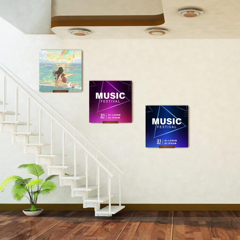 6PCS Wood Vinyl Record Shelf W - đánh giá và giá Monitor Riser Wood
