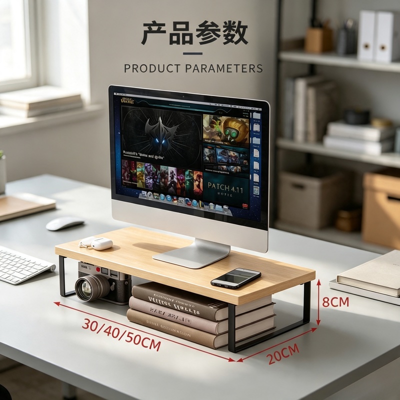 Elevated Desktop Monitor Riser - đánh giá và giá Monitor Riser Wood
