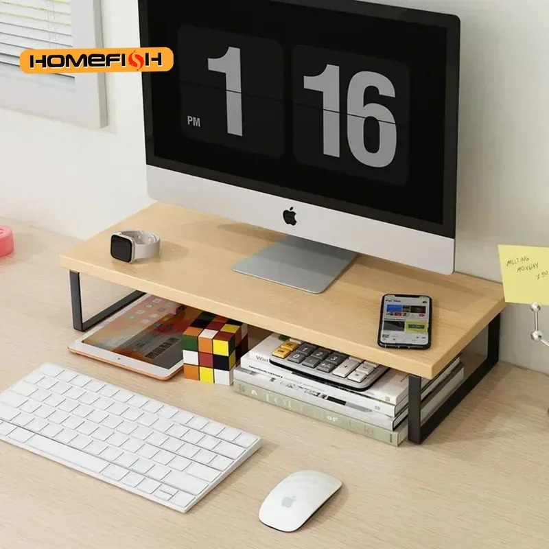 Elevated Desktop Monitor Riser - đánh giá và giá Monitor Riser Wood