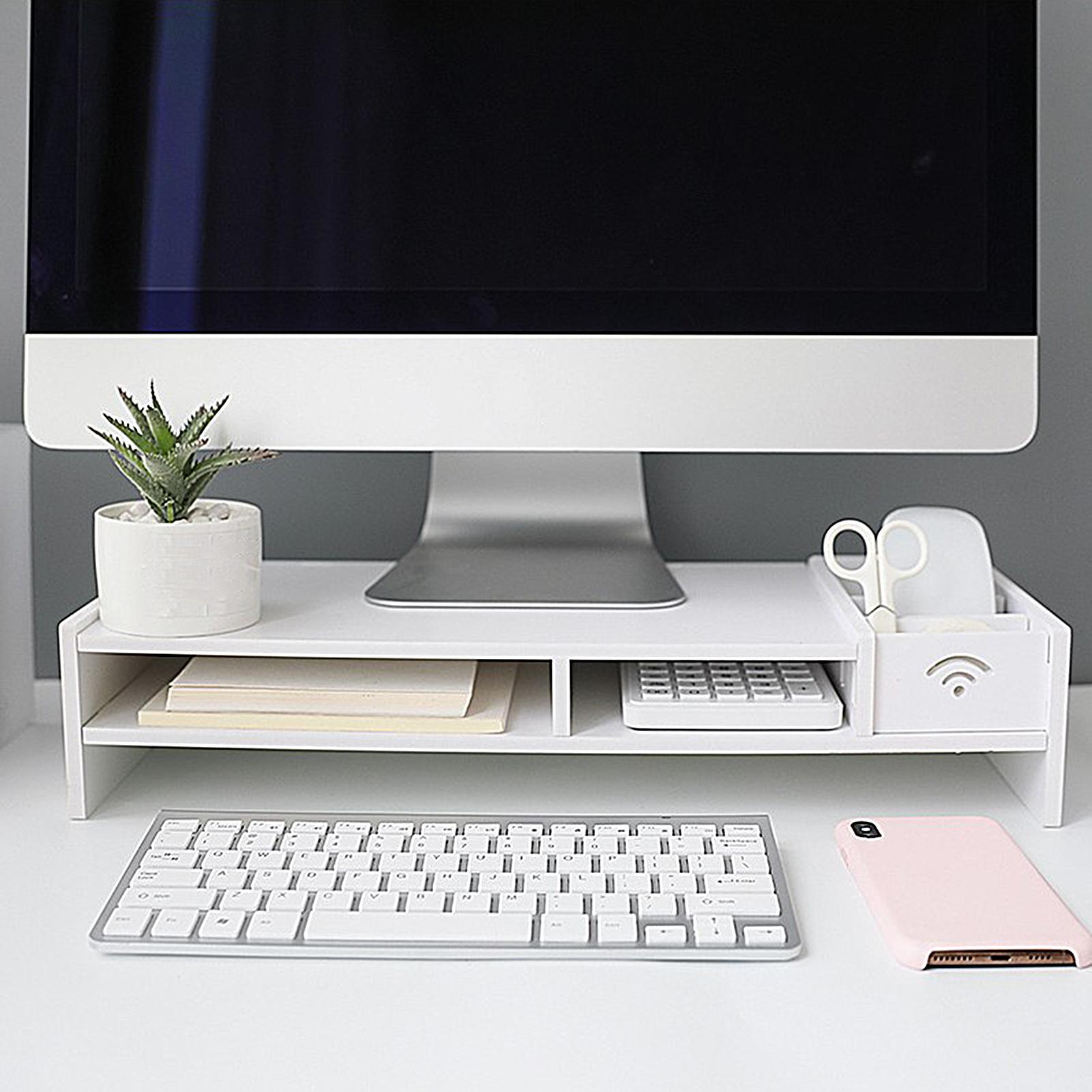 3-Tier Desk Organizer Shelf Fo - đánh giá và giá Monitor Riser Wood