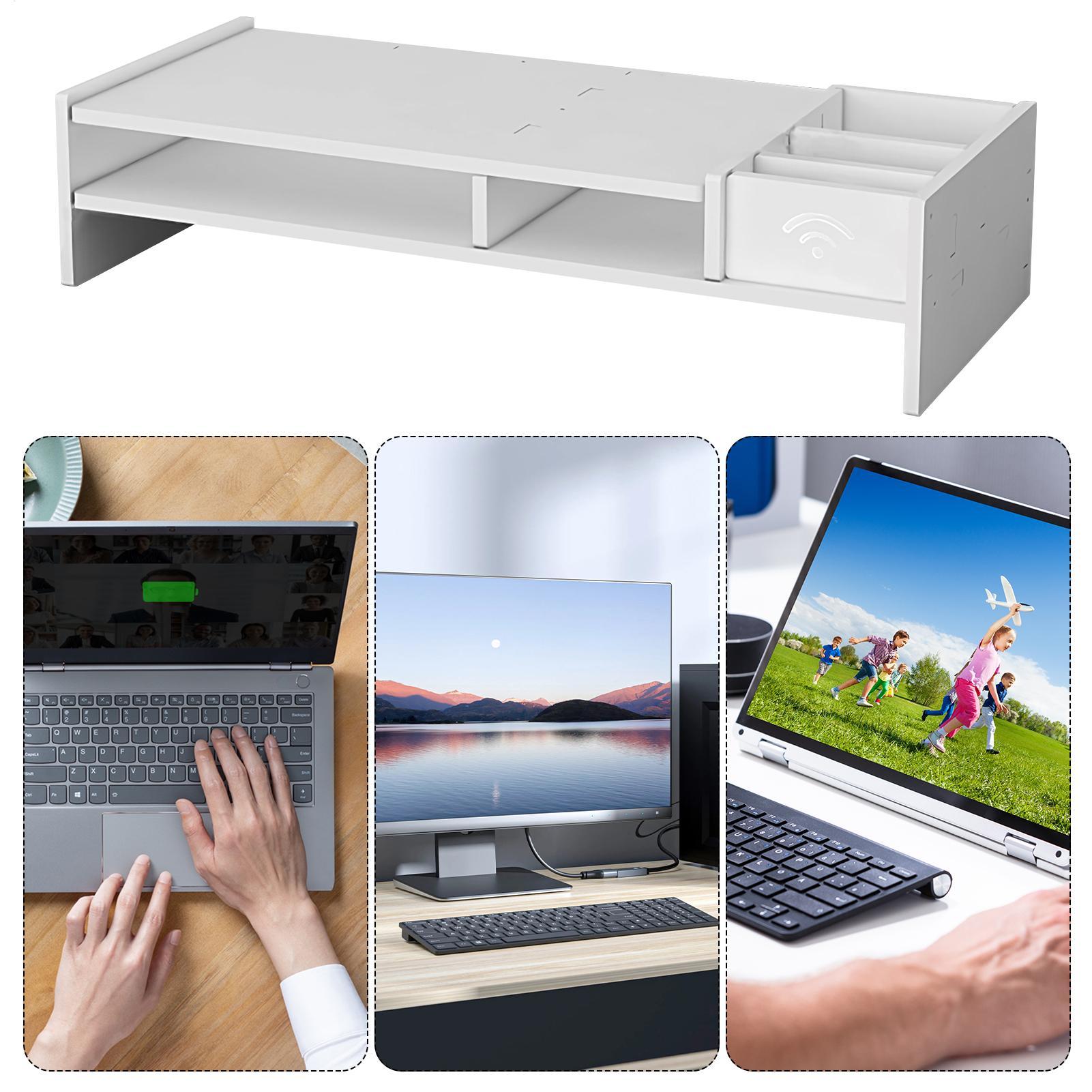 3-Tier Desk Organizer Shelf Fo - đánh giá và giá Monitor Riser Wood