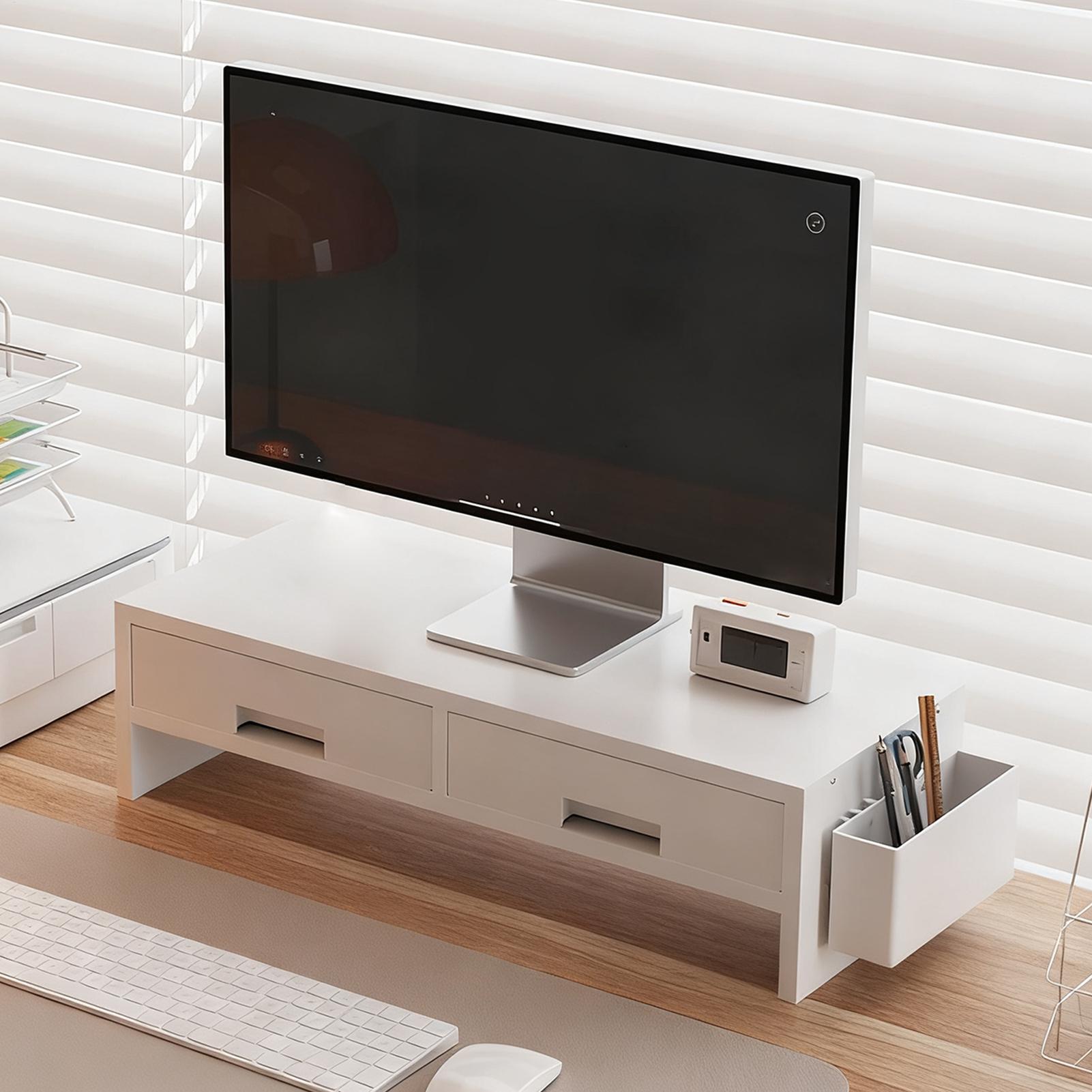 Desk Monitor Stand Riser Doubl - đánh giá và giá Monitor Riser Wood