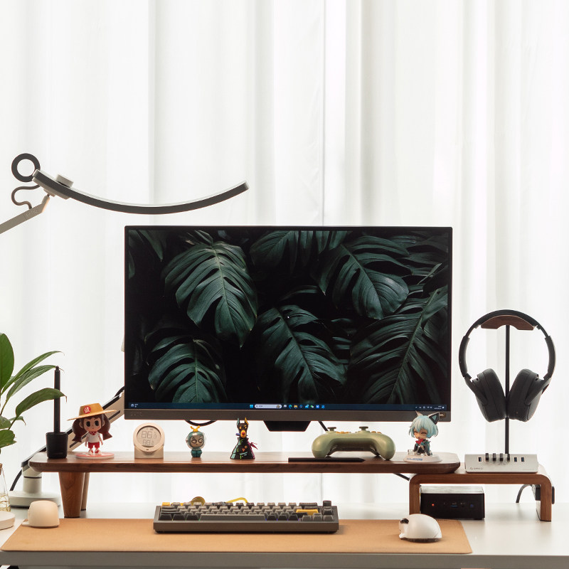 Black Walnut Scalable Monitor  - đánh giá và giá Monitor Riser Wood