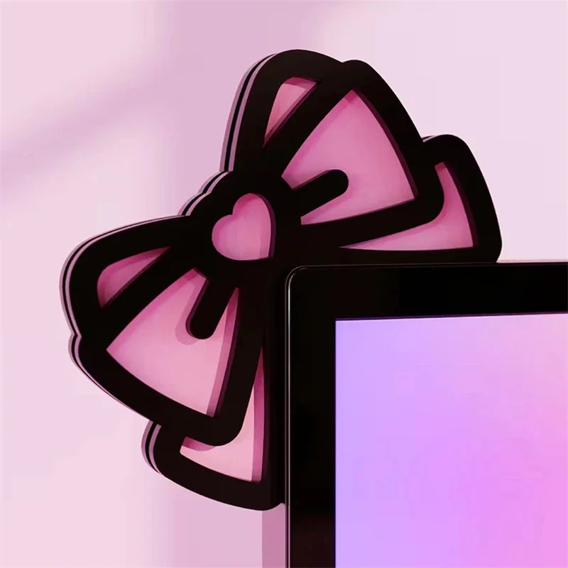 Kawaii Pink Acrylic Bow Monito - đánh giá và giá Desk Setup Gifts