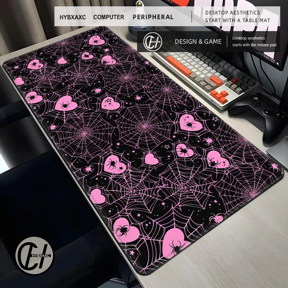 90x40 White or Pink Spiderweb  - đánh giá và giá Desk Setup For Gaming
