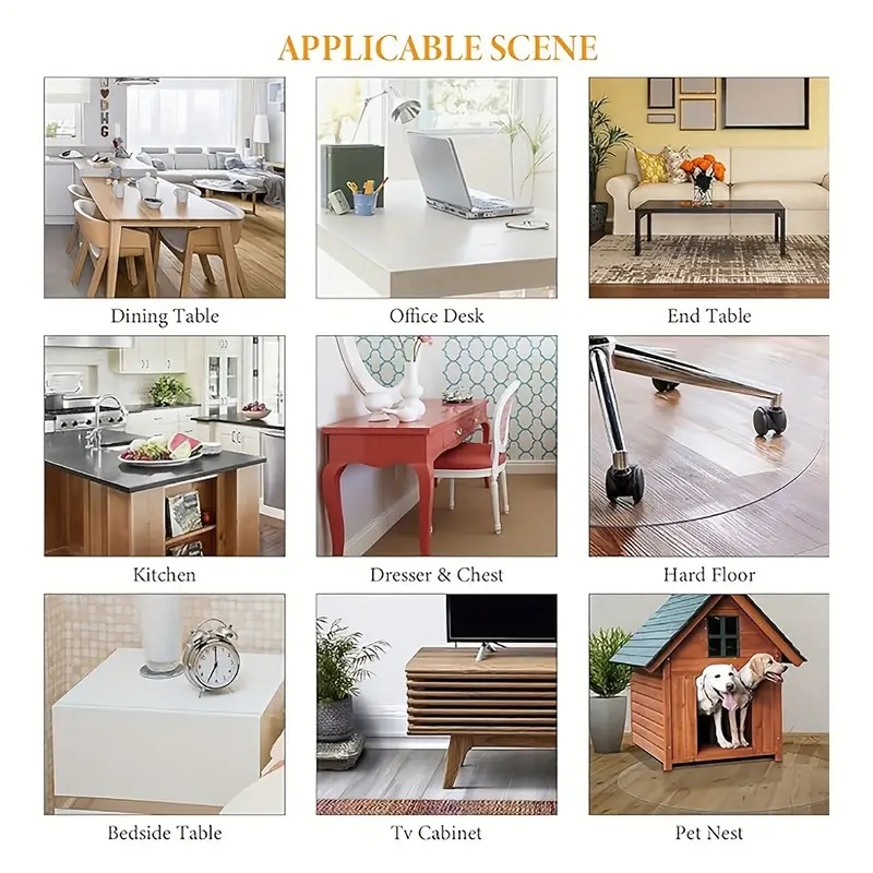 150cm Round PVC Table Protecto - đánh giá và giá Desk Setup Rug