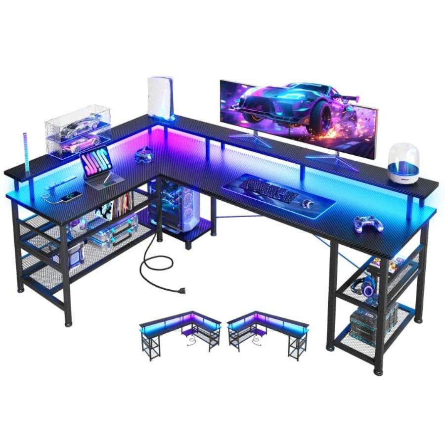 66 Large L Shaped Gaming Desk  - đánh giá và giá Desk Setup For Gaming