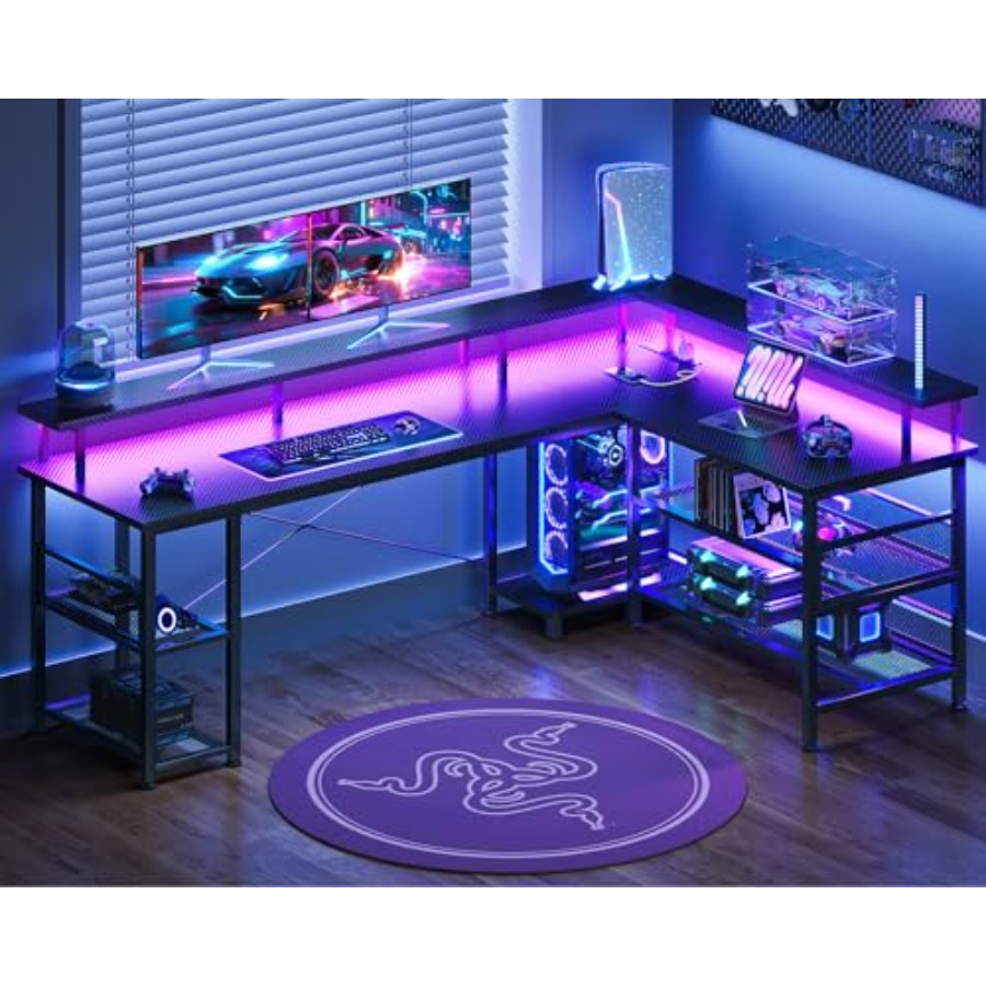 66 Large L Shaped Gaming Desk  - đánh giá và giá Desk Setup For Gaming