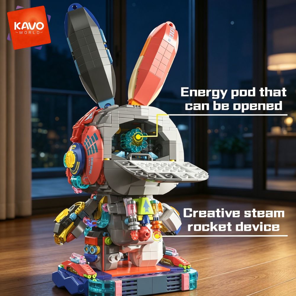 KAVOWORLD 1377PCS Robot Rabbit - đánh giá và giá Desk Setup Gifts