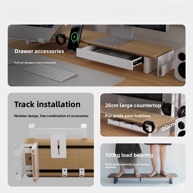 Modern Solid Wood Monitor Stan - đánh giá và giá Monitor Riser Wood