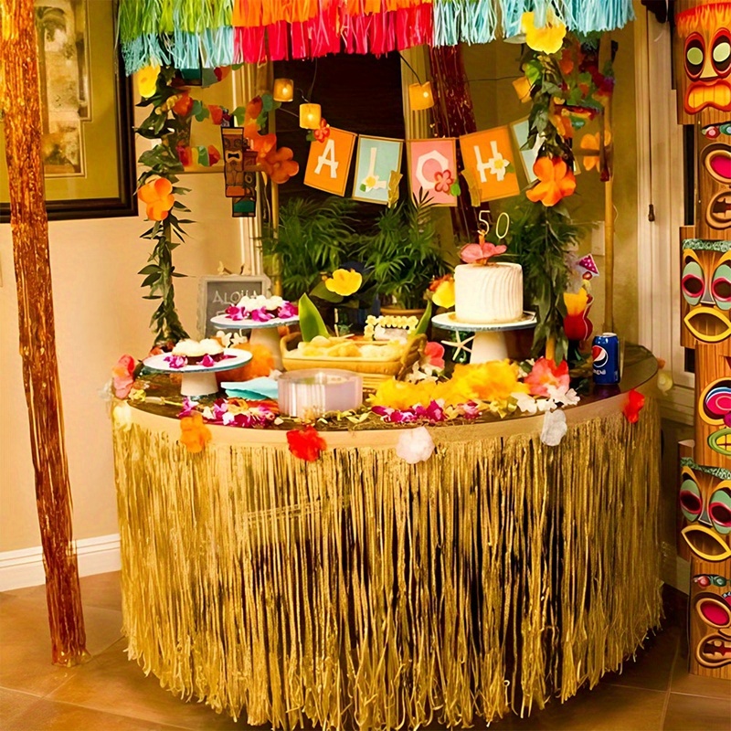 100/200cm Hawaiian Luau Hibisc - đánh giá và giá Desk Setup Green