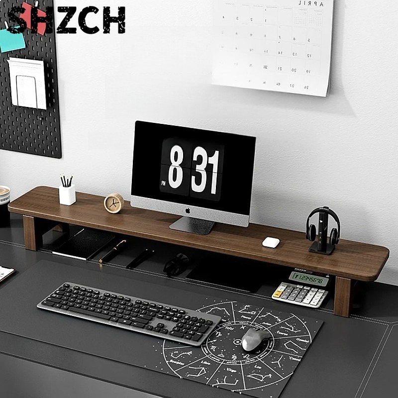 Walnut Monitor Stand Riser Adj - đánh giá và giá Monitor Riser Wood