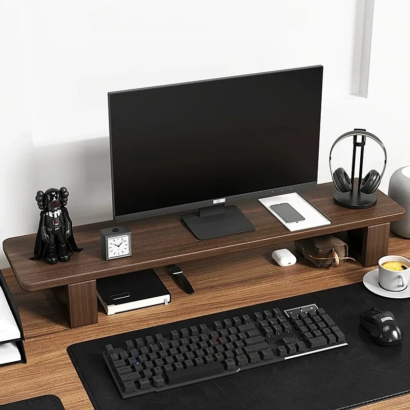 Walnut Monitor Stand Riser Adj - đánh giá và giá Monitor Riser Wood