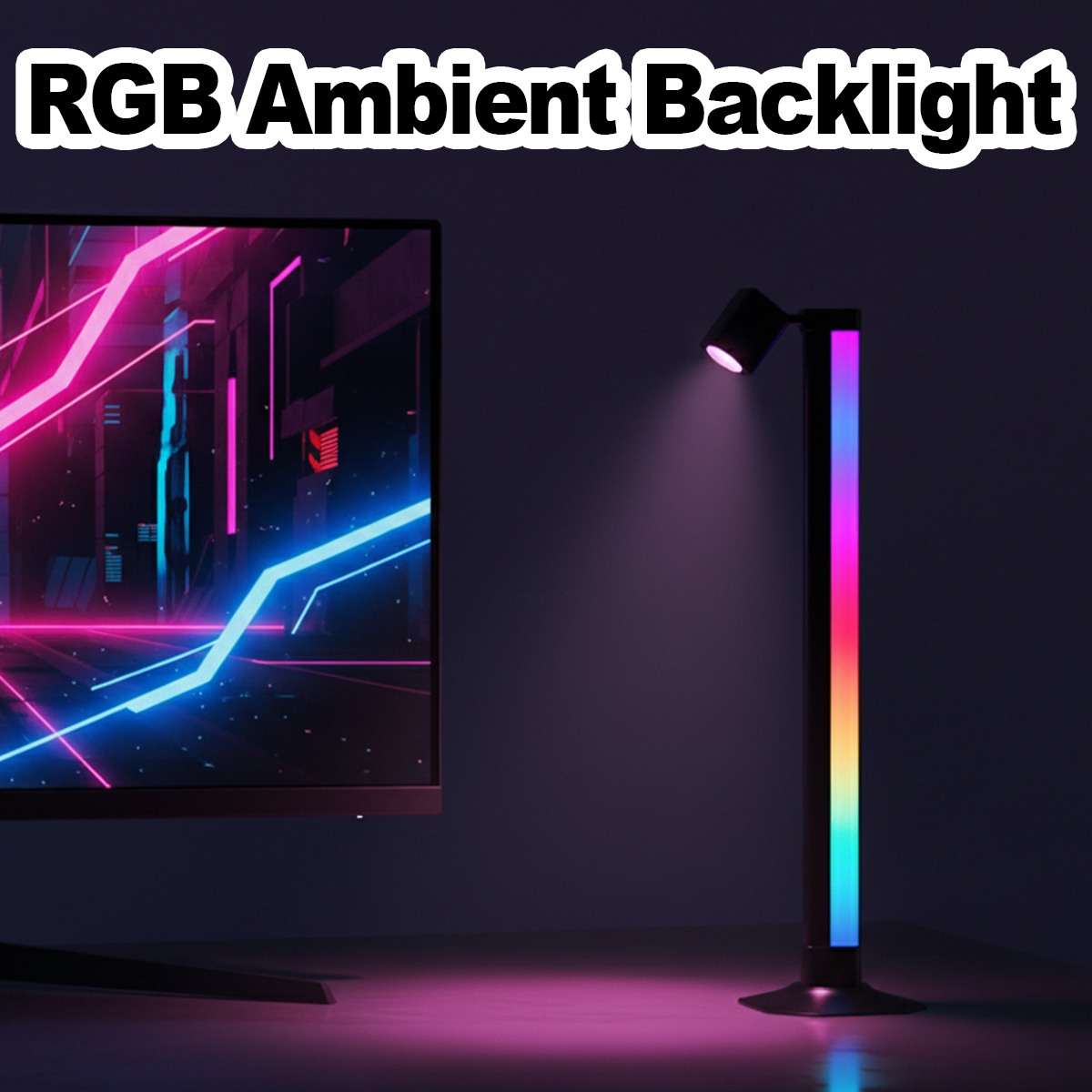 Smart Light Bar LED RGB Music  - đánh giá và giá Desk Setup With Tv