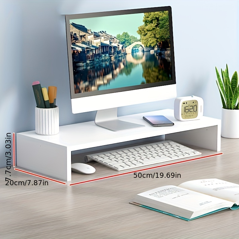 Spacious Wooden Monitor Stand  - đánh giá và giá Monitor Riser Wood