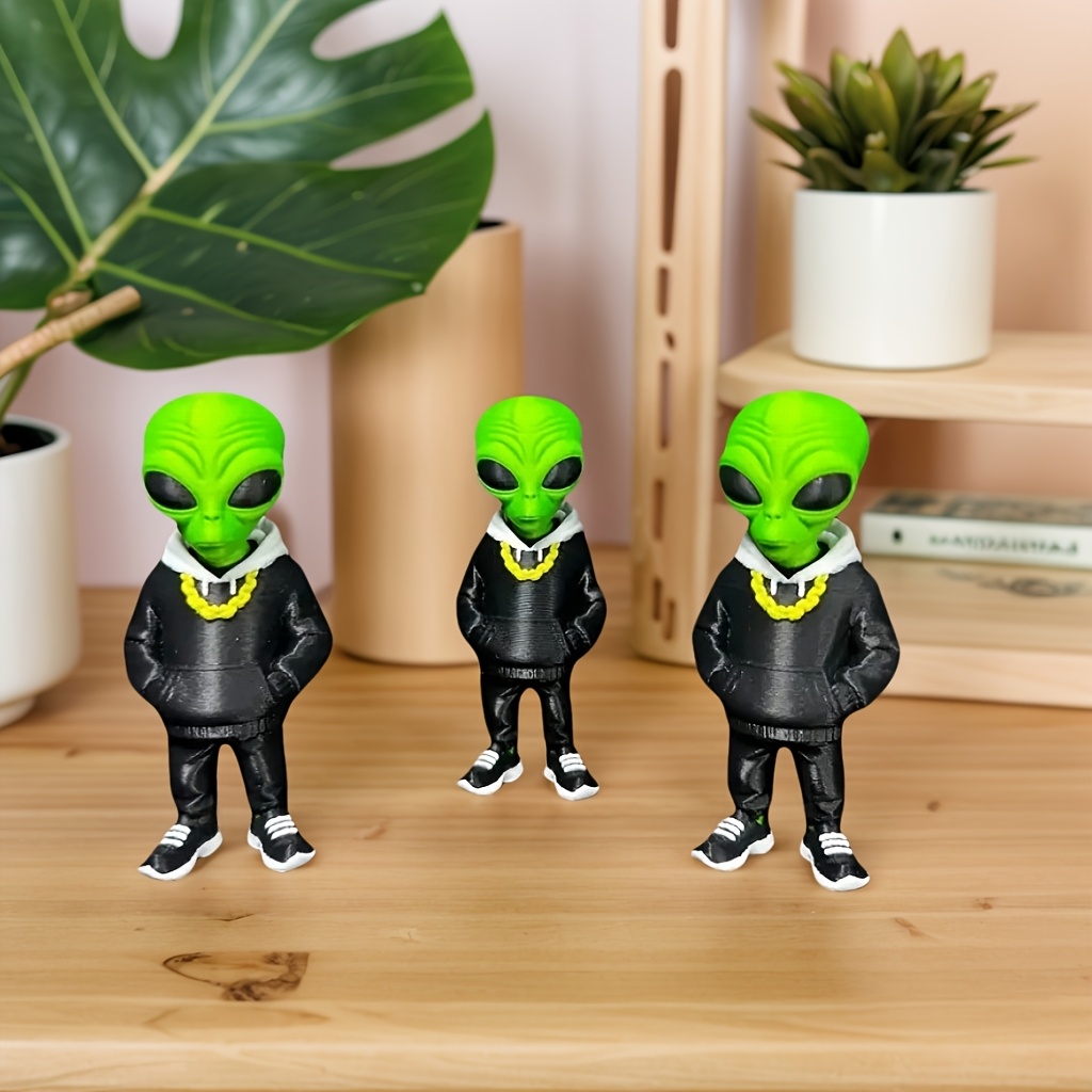 1 Piece Green Alien Figure wit - đánh giá và giá Desk Setup Green