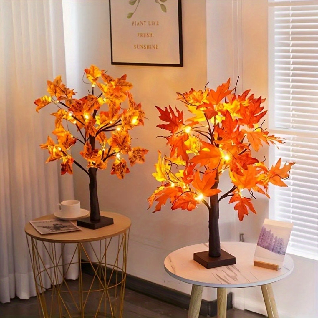 24-inch Fall Lighted Maple Tre - đánh giá và giá Desk Setup At Home
